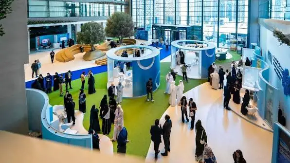 Exhibition floor in the SRTIP atrium